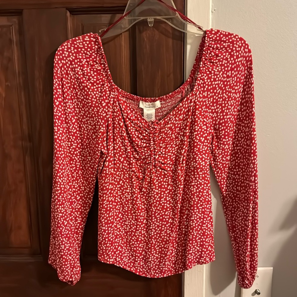 Red blouse